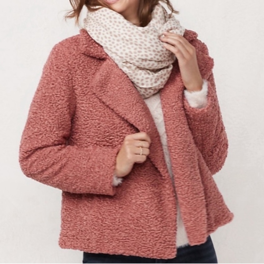 LAUREN CONRAD Sherpa teddy jacket Size XL
